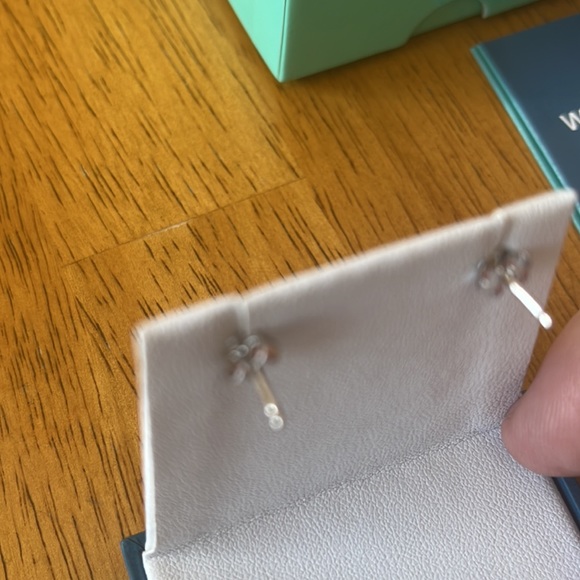 Ocean Jewelry Sterling Silver Aqua Wave Stud Earrings New Never Worn - Picture 4 of 4